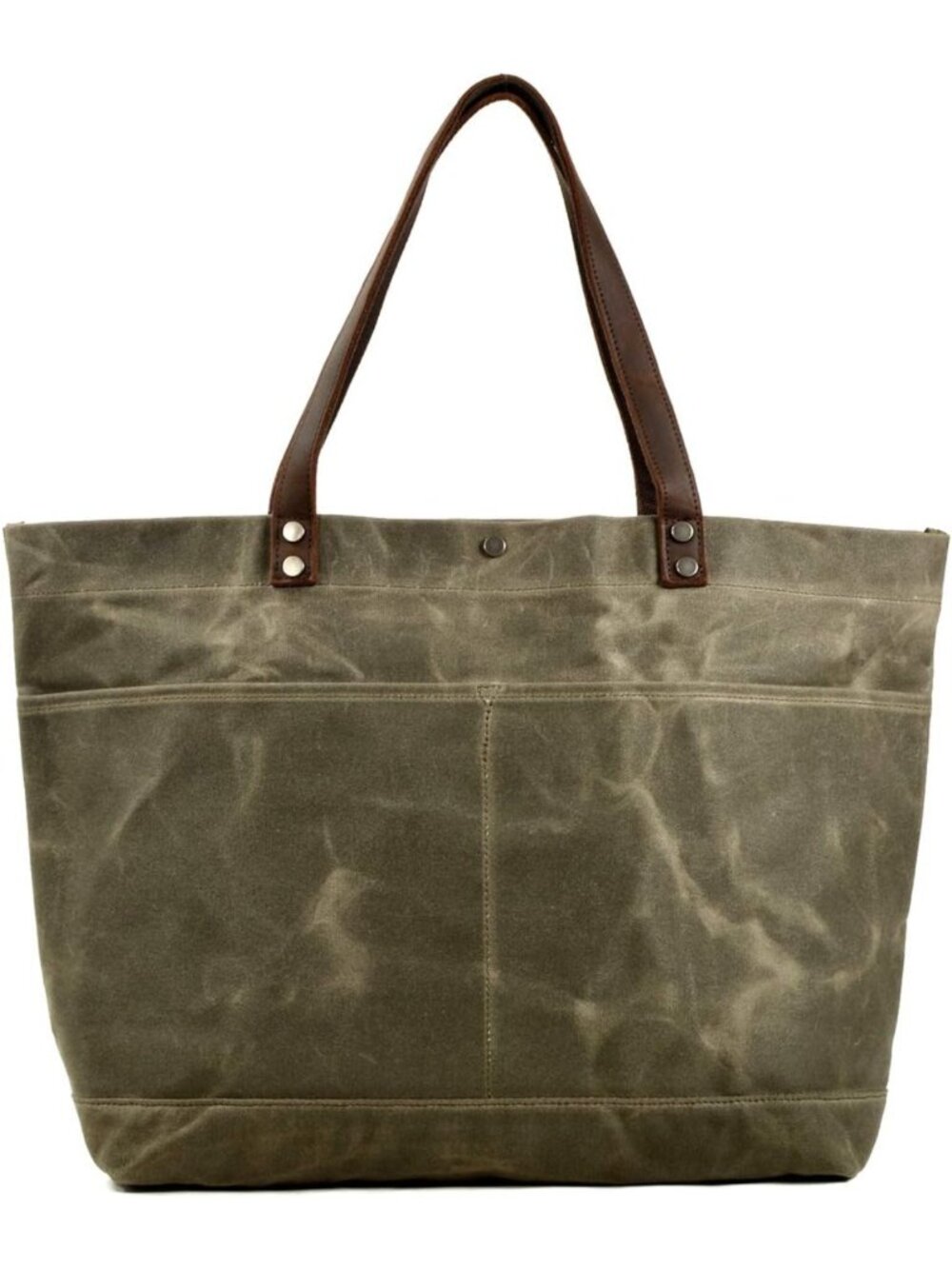 Extra Large Waxed Canvas Travel Tote - Stylish Carryall Shoulder Bag for Women